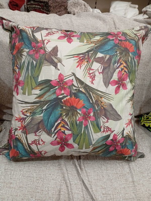 Boho decorative pillow 55x55 cm with zipper