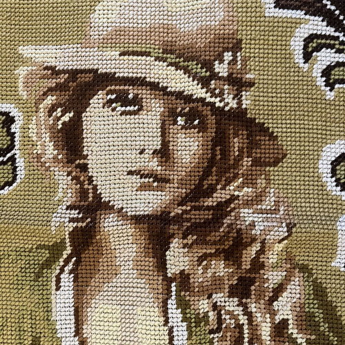 Handmade textile painting like new, 0.45x0.36 m