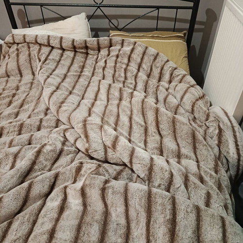 Double iron bed like new with mattress