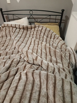 Double iron bed like new with mattress