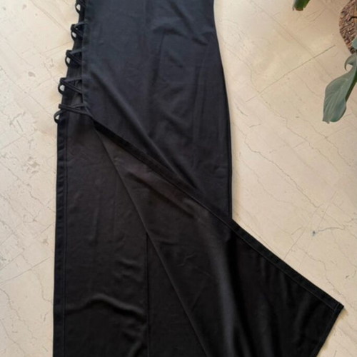 Luigi long dress with side slit, large, like new
