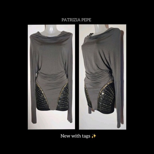 Patrizia Pepe unique sexy dress new with bead embroidery