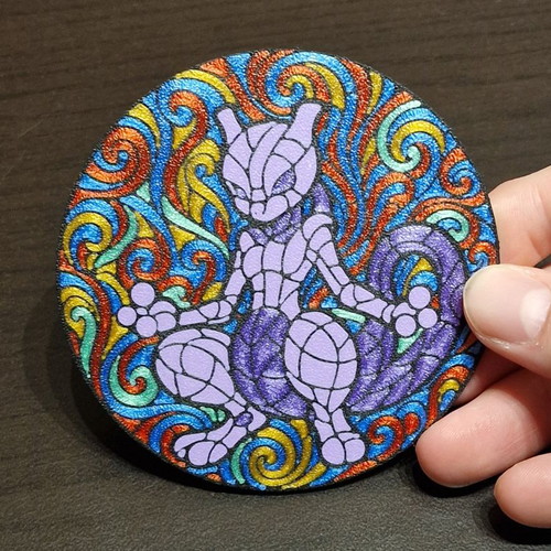 Pokemon 3D printed circular coasters set of 4 new