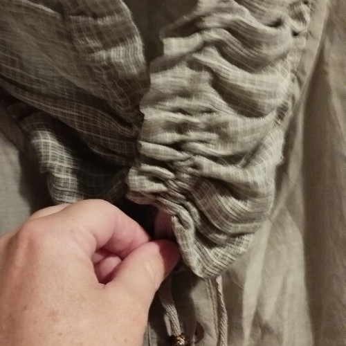 Women's shirt linen with cotton like new, gray, size L