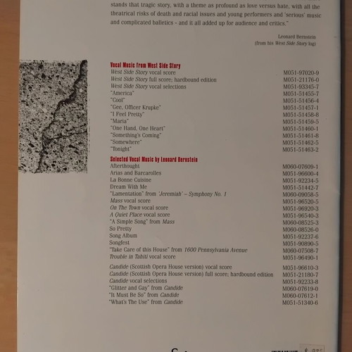 West Side Story Vocal Selections Sheet Music like new