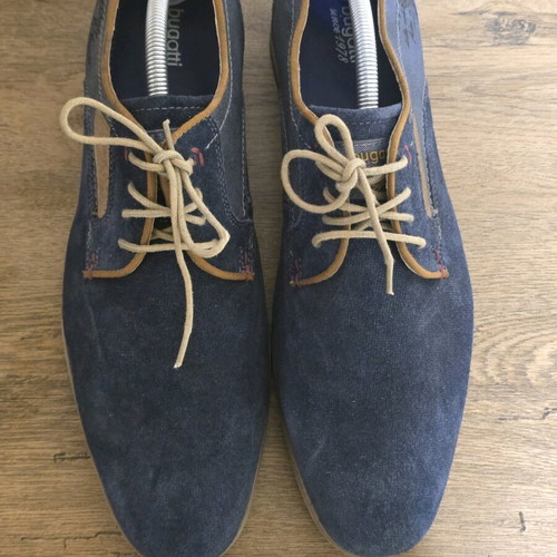 Bugatti original men's shoes new, fabric and leather, size 43