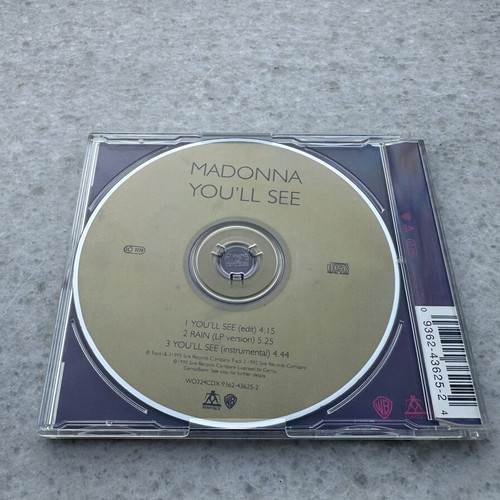 Madonna You'll See limited edition CD single with 1996 calendar