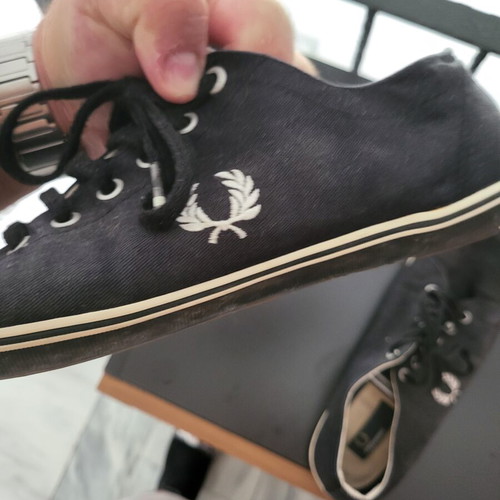 Fred Perry Canvas Sneakers black size 46 used