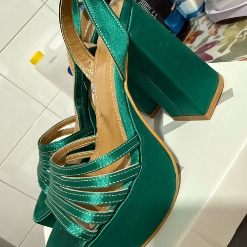 Gianna Kazakou sandals like new, green, size 38