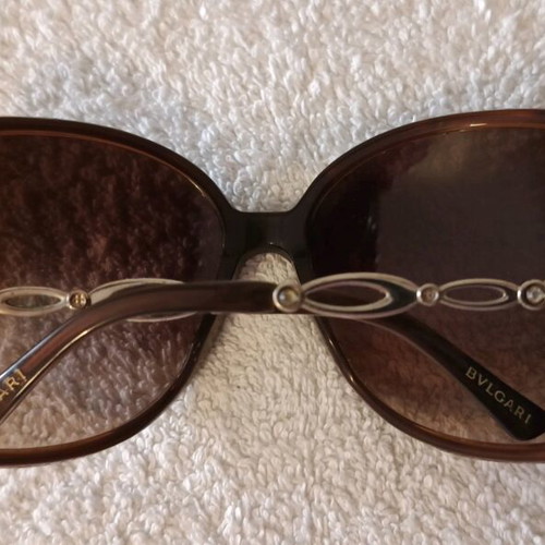 Bvlgari women's large brown sunglasses like new