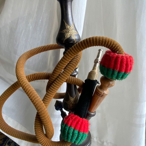 Handmade hookah used, height 70 centimeters