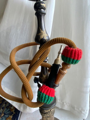 Handmade hookah used, height 70 centimeters