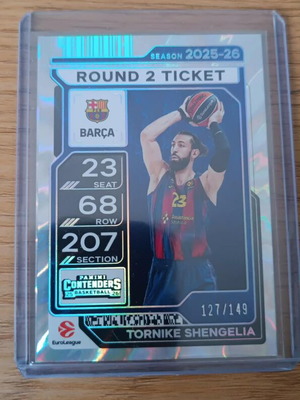 Tornike Shengelia Round 2 Ticket Barcelona 2025-26 Panini Euroleague Contenders