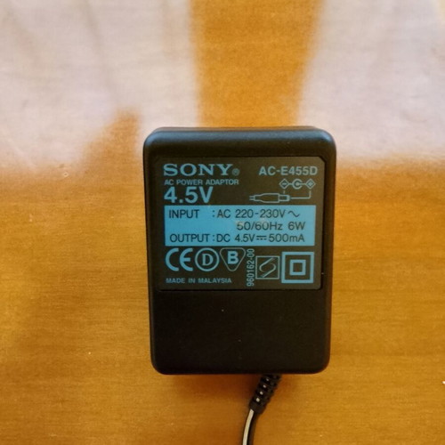 Sony AC-E455D 4.5v power adapter for portable CD player used