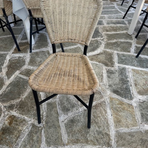 Almeco aluminum chairs with electrostatic paint used