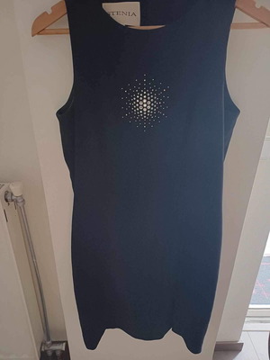 Stenia dress used, black, size 48 with matching jacket