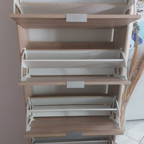 Hugo 24 Sonoma shoe rack, melamine