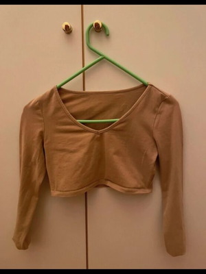 Crop shirt Shein beige, worn once, size XS/S
