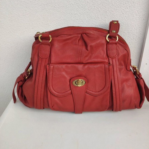 Leather bag French Connection shoulder coral like new