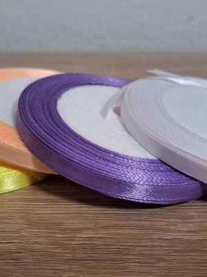 Satin ribbon set 4 pcs new, mixed colors, 22 meters