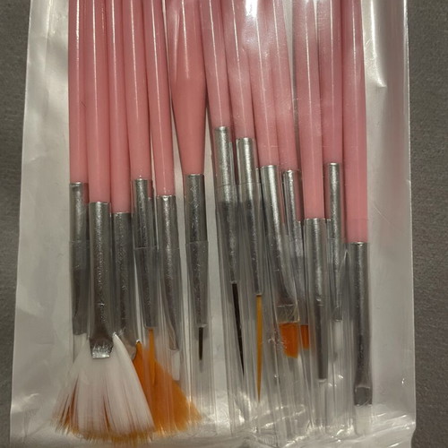 Nail art set with 14 brushes and 5 dotting tools