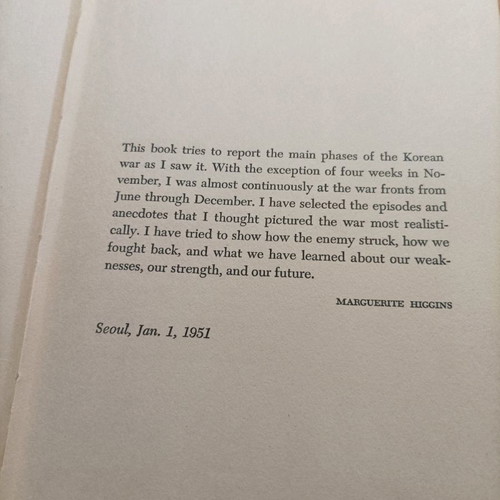 RARE BOOK WAR IN KOREA OF 1951