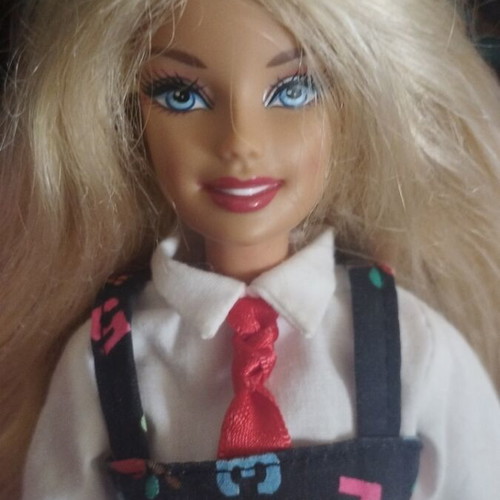Barbie teacher doll with vintage dress