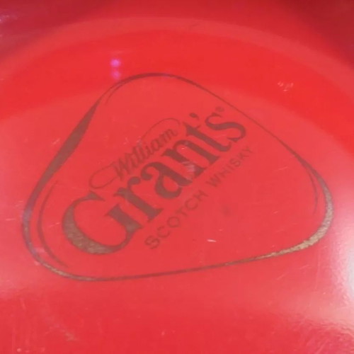 Grant's Scotch Whisky old promotional round ceramic ashtray used
