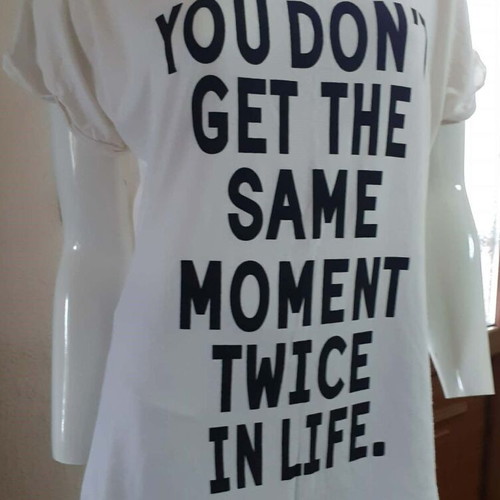 Blouse like new, size L, white and black