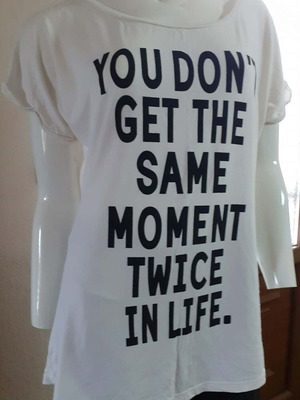 Blouse like new, size L, white and black
