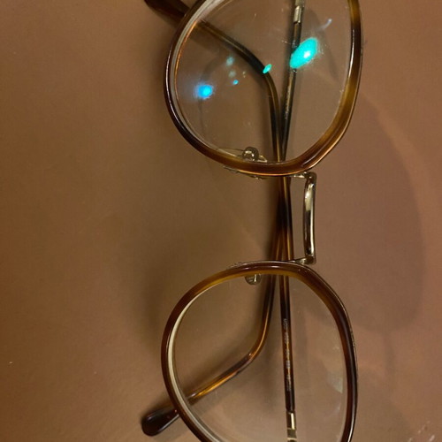 Vintage Italian glasses like new, beige and brown