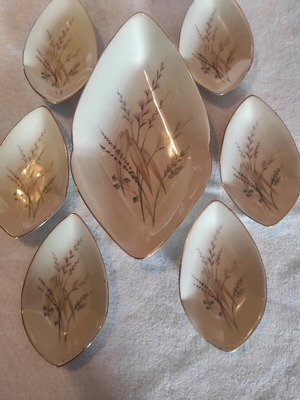 Collectible dessert plate set 6 pieces with platter OCA Bavaria like new