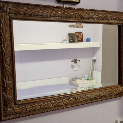 Mirror wooden frame antique like new, dimensions 80x51cm