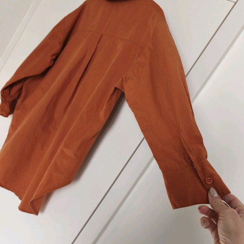 Poplin shirt like new, orange, size S