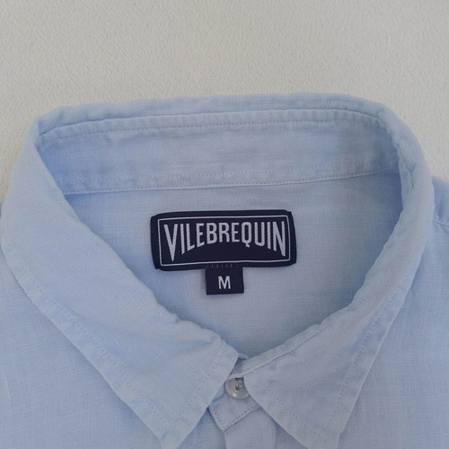 Vilebrequin men's shirt 100% linen size M, blue