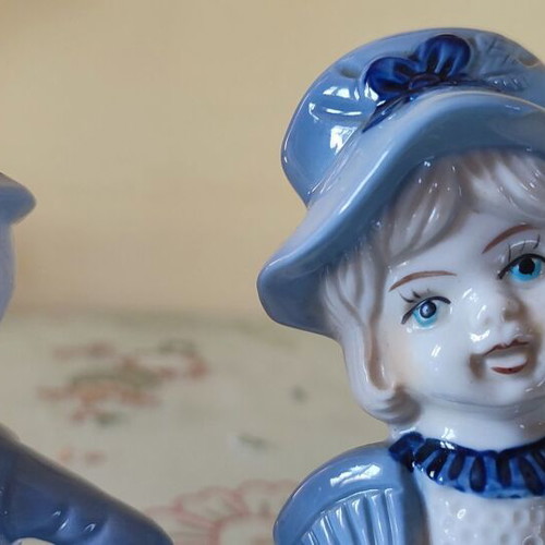 Vintage porcelain figurines Victorian couple