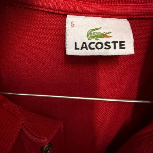 Lacoste long sleeve shirt like new, size L, grey and red
