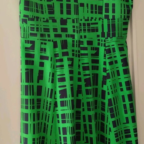 Midi summer dress like new, green and blue, medium to large