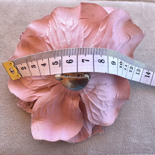 Fabric Flower Brooch large, like new, pink