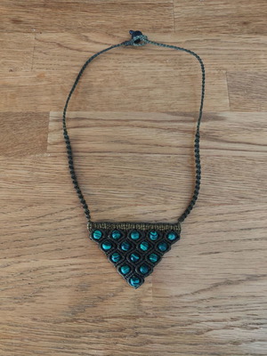 Macrame κολιέ με Μαλαχίτη καινούργιο