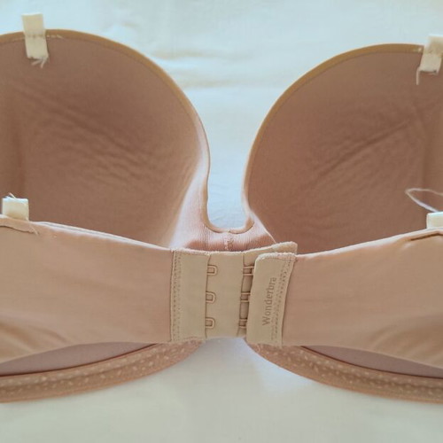 Wonderbra Ultimate W032D Skin Strapless Bra 75E used, push-up