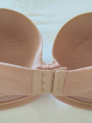 Wonderbra Ultimate W032D Skin Strapless Bra 75E used, push-up