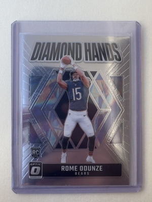 Rome Odunze RC Bears Diamonds Hands Optic Donruss 2024 like new