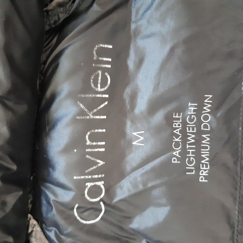 Calvin Klein premium down lightweight packable jacket, black, M