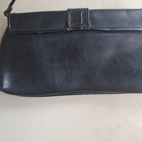 Black Small Shoulder Bag used with Decorative Buckle