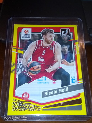 2023-24 Panini Donruss Euroleague Nicolo Melli Yellow parallel