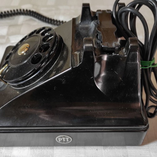 Ericsson PTT telephone used, black bakelite rotary dial