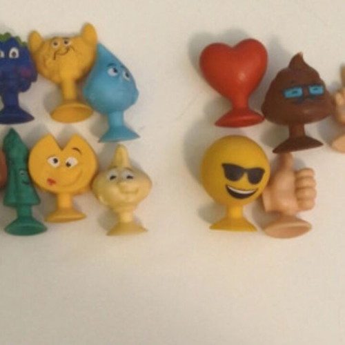 Stikeez figures pack of 12 like new, Lidl food and emojis collection