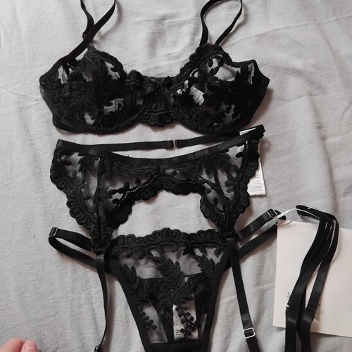 Lingerie sets new, size XS, black and white, pack of 2