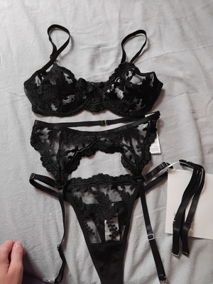 Lingerie sets new, size XS, black and white, pack of 2